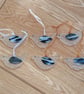 Fused Glass Wispy Wing Hanging Bird - Image 2