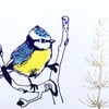 Blue Tit - Greetings Card