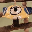 Ceramic Blue tit bell