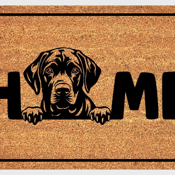 Black Labrador Retriever Home Door Mat - Welcome Mat - 3 Sizes