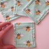 Eco Friendly Bamboo Face Wipes Cleansing Pads Reusable Washable Flannel: Bee