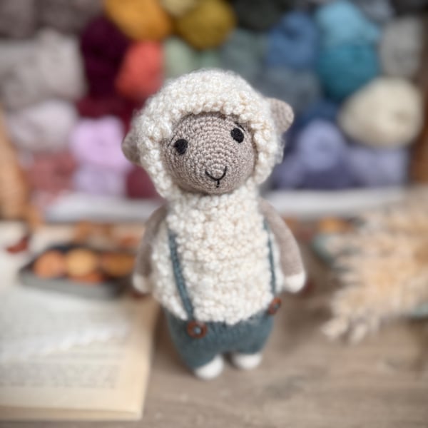 Digital PDF pattern Cottage Style Lamb Amigurumi Crochet Pattern, Woodland Toy