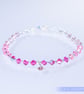 Bracelet in shimmering pink with Swarovski, Sterling Silver & Czech Glass beads - Image 1