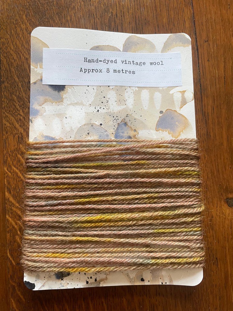 Upcycled 100% Wool Mending Thread. Mushroom