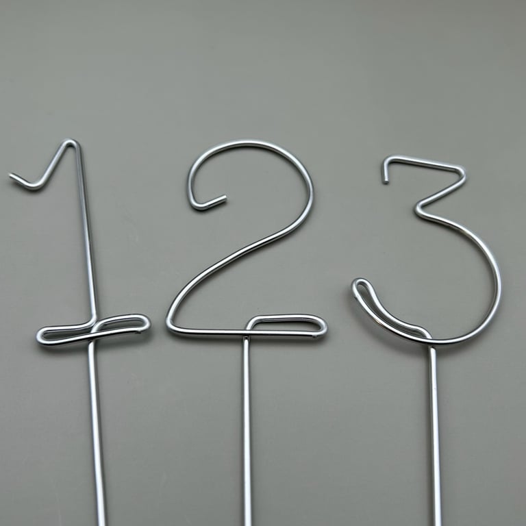 wire number for cakes or table displays in a choice of colours