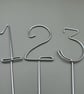 wire number for cakes or table displays in a choice of colours