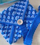 Granny Square Book Sleeve - Book Wrap -  Blue Crocheted Book Sleeve - Image 4