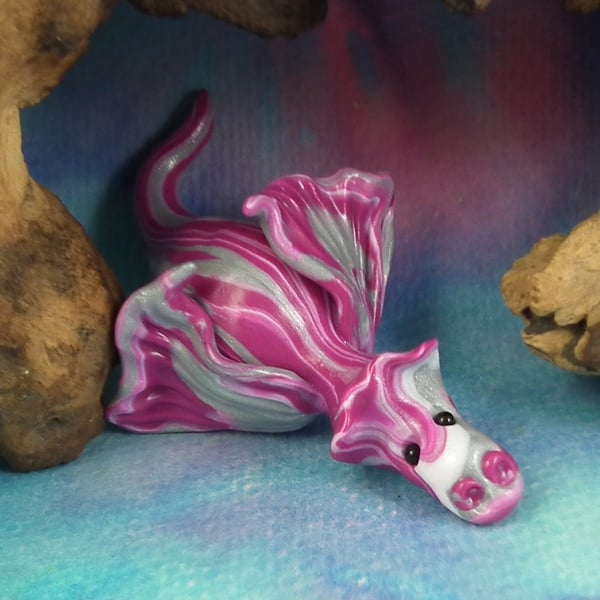 Tiny Elemental Earth Dragon 'Cerena' OOAK Sculpt by artist Ann Galvin