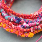 Arty Dreads for Long Hair (mainly pinks with a mini granny square)