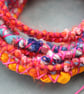 Arty Dreads for Long Hair (mainly pinks with a mini granny square)