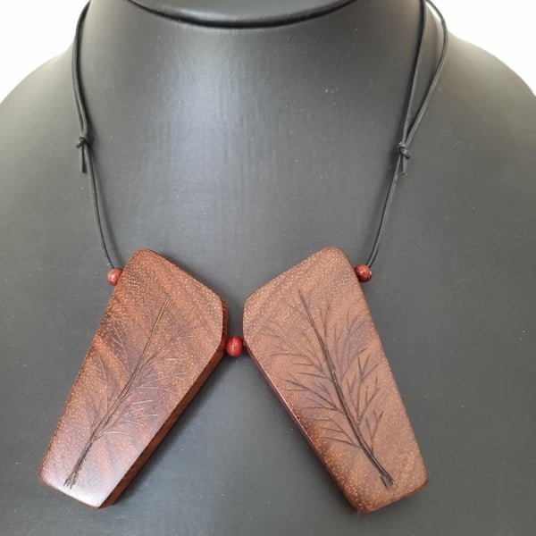 Dark Wood, Wooden pendant