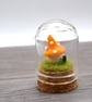 small glass yellow toadstool fairy house keepsake - Image 2