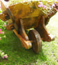 Wooden Wheelbarrow Garden Planter - Image 9