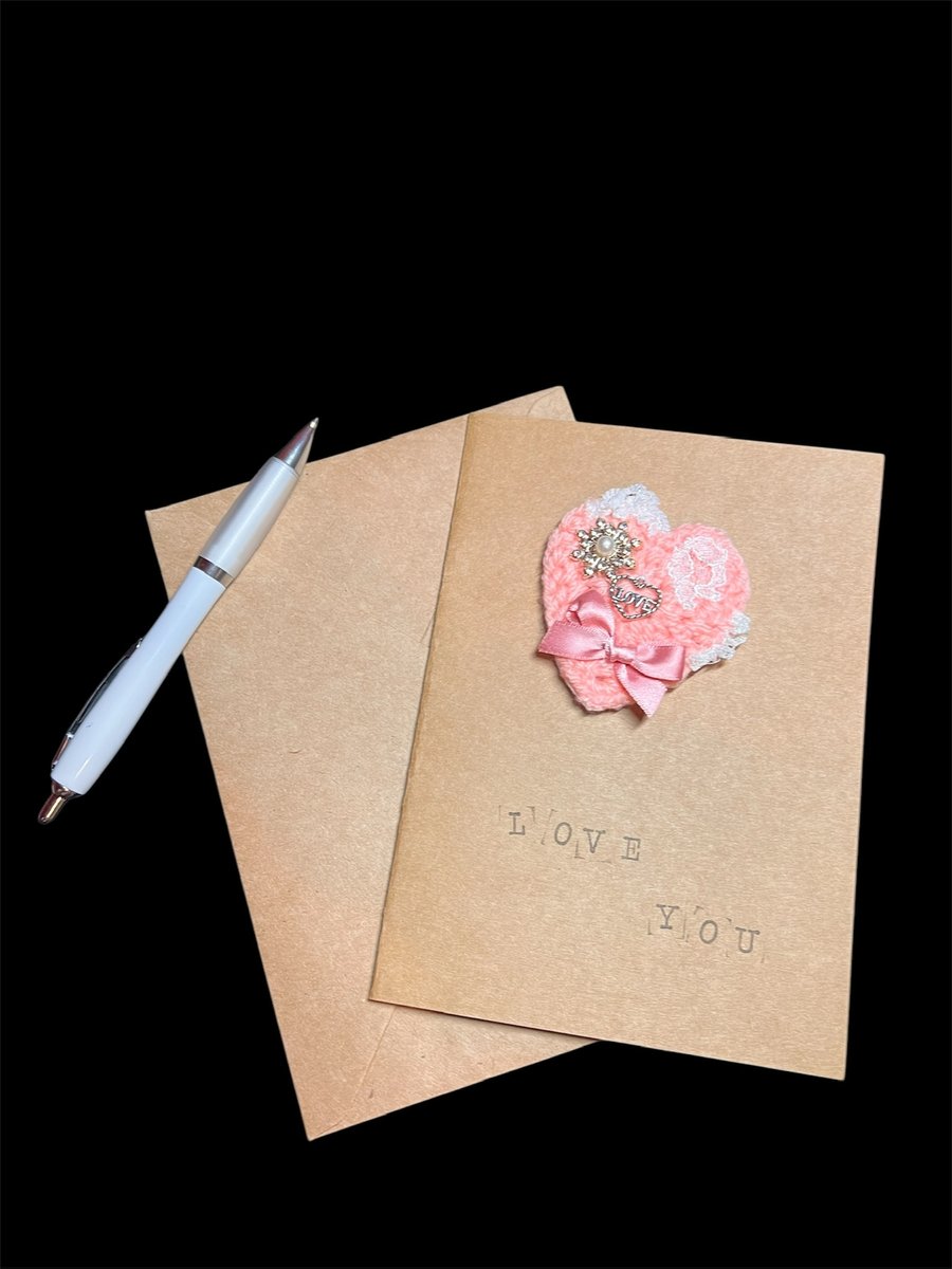 Keepsake Card, Heart Brooch Card, Mother’s DayCard,  Birthday Card, Personalised