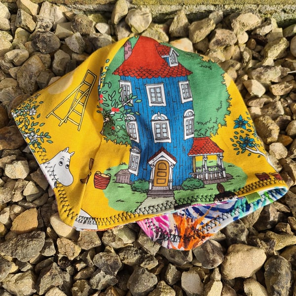 Reversable Bike Helmet Hat Child - Rainbow Zebras & Moominhouse