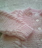 20 inch Pale pink Aran Cardigan - Image 2
