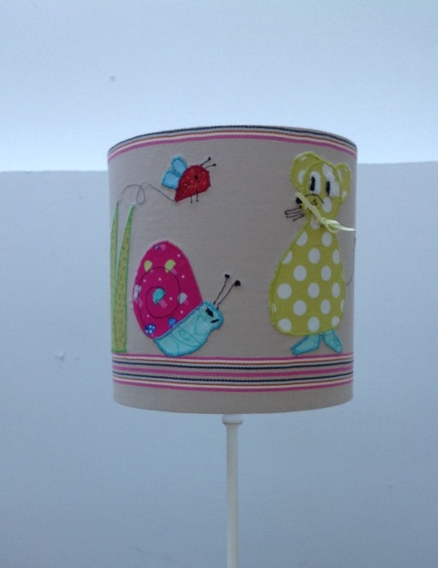 Childrens Applique Mouse Lampshade
