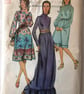 A sewing pattern for a misses' dress in 2 lengths in size 14 (Simplicity 9447)