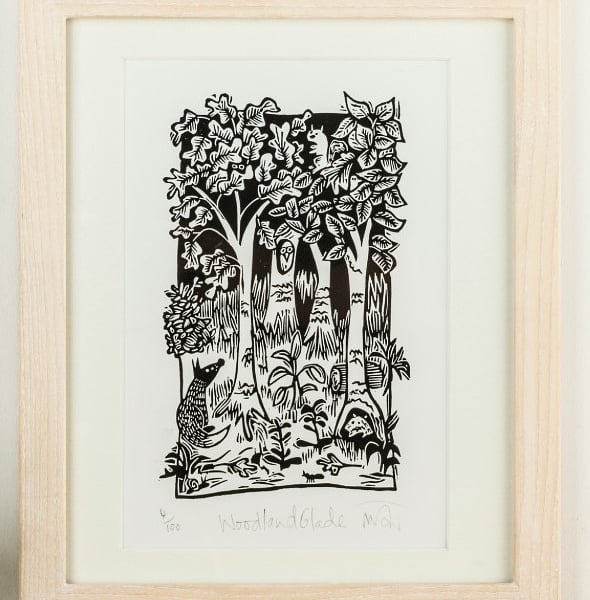 Woodland Glade - lino cut print - SUPER SECONDS