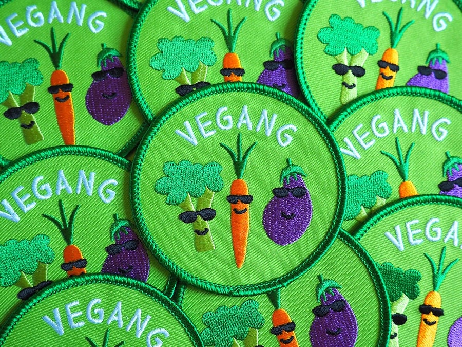 Vegan Iron On Patch 'VEGANG'