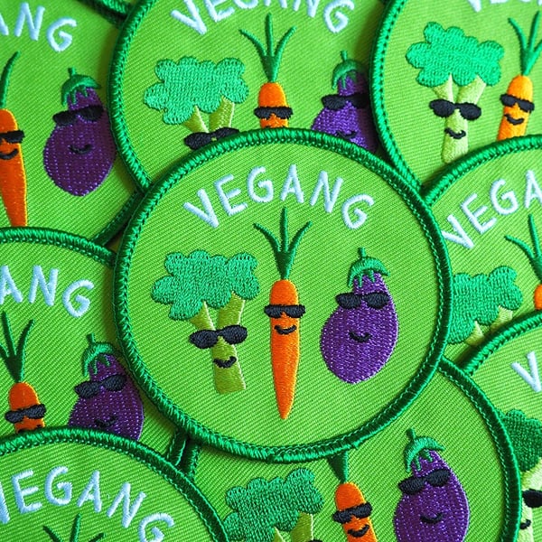 Vegan Iron On Patch 'VEGANG'