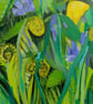 Acrylic Painting - original wild flower painting wooden box canvas framed - Image 4