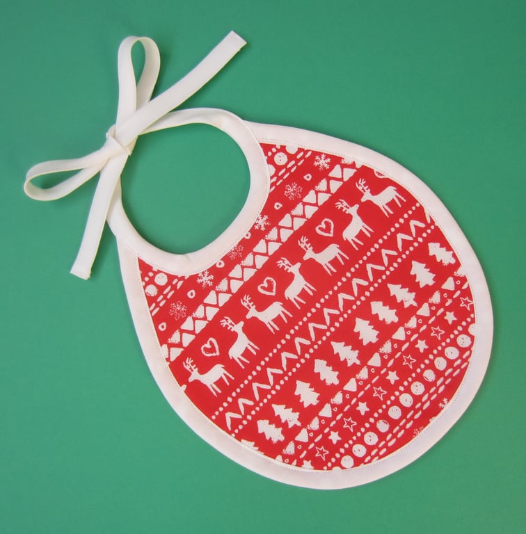 SALE Babies First Size Christmas Bib