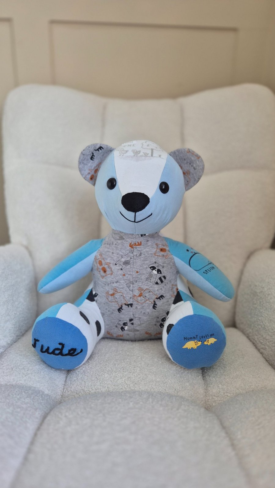 Custom Memory Bear from Baby Clothes, Adult Clothing or School Uniform