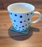Coaster with anti-slip feet - green mix pattern - Image 3