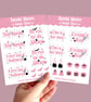 Spooky Quote Halloween Sticker Sheets, Pink Goth Planner.