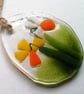 Fused Glass Daffodil Suncatcher: Easter Egg Decoration - Image 7
