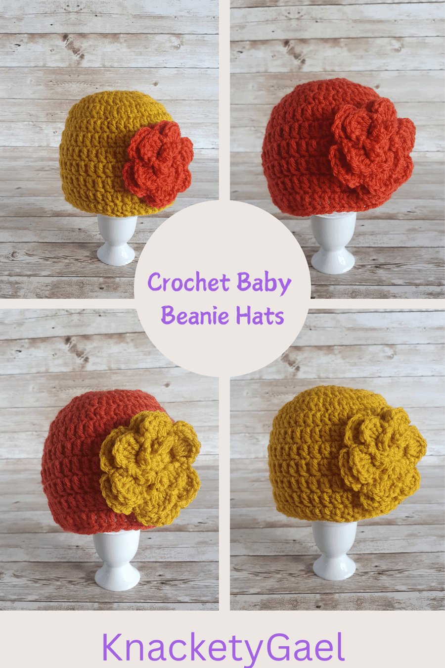 Soft Baby Beanie Hat with Cute Flower Detail