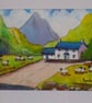 Snowdonia Cottage, North Wales, Original Watercolour in 9.5 x 7.5'' White Frame - Image 2