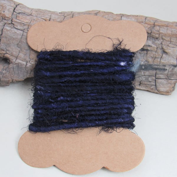 Naturally Dyed Logwood Purple Pure Silk Sari Silk Yarn 