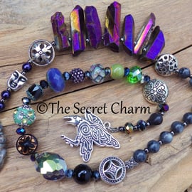 Badb Prayer Beads, Morrigan Crow Goddess Meditation Beads