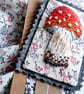 hand embroidered fabric brooch no 8 - Image 2