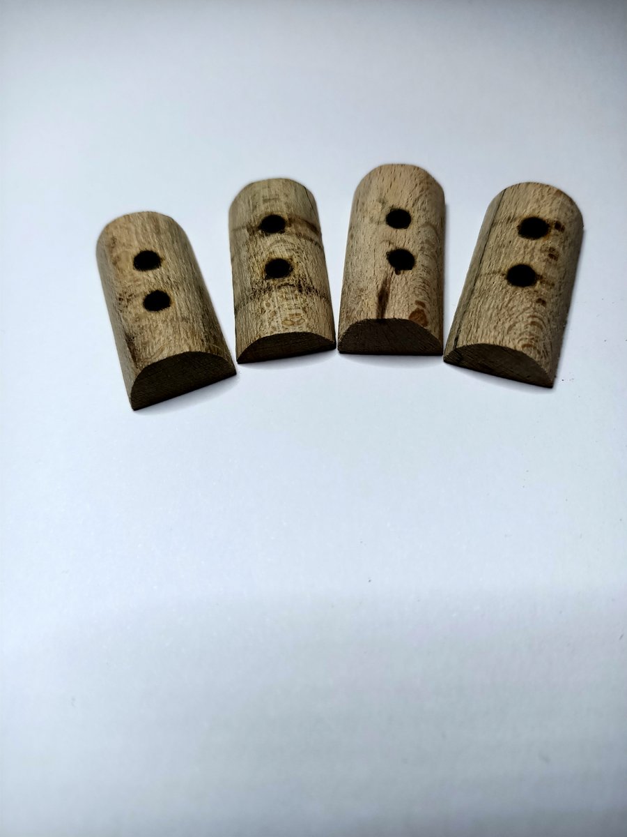 Button Spalted Ash Handmade Toggle Buttons Pack of 4 Ref BSA1
