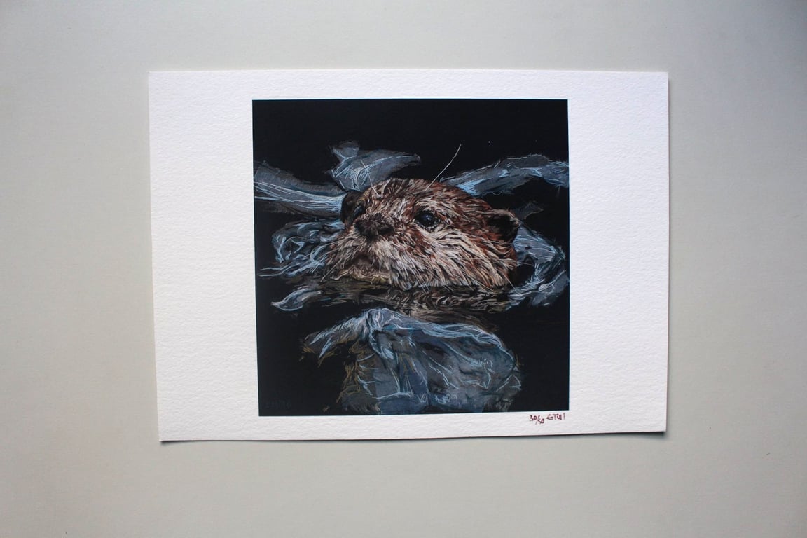 European Otter Fine Art Giclee Prints 