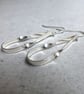 Sterling Silver Twisted Ribbon Earrings - Handcrafted Flat Wire Jewellery - Image 3