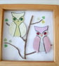 Handcut Paper Owls In Wooden Box Frame Display - Image 7