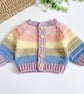 Rainbow Baby Crochet Cardigan - Newborn to 1-2 Years - New Baby Gift - Image 7