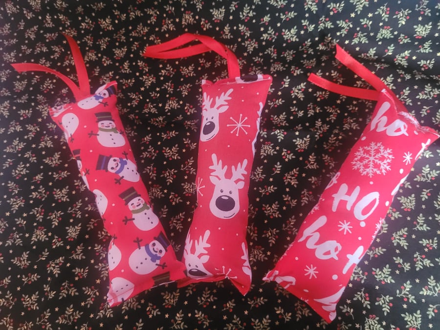 Christmas catnip kicker cat toys with ribbons