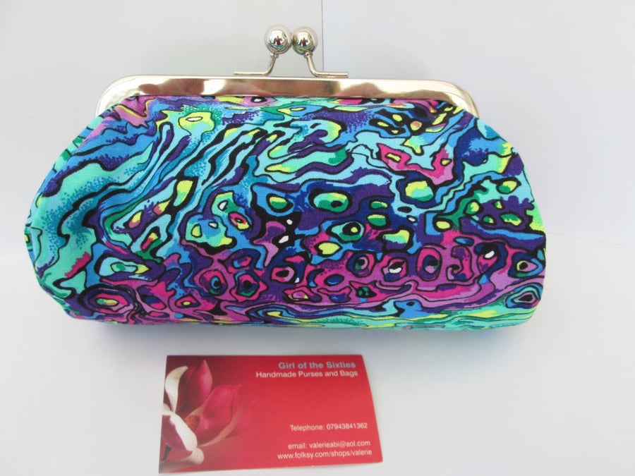 Pacific Paua Shell Clutch Bag  Make up Purse