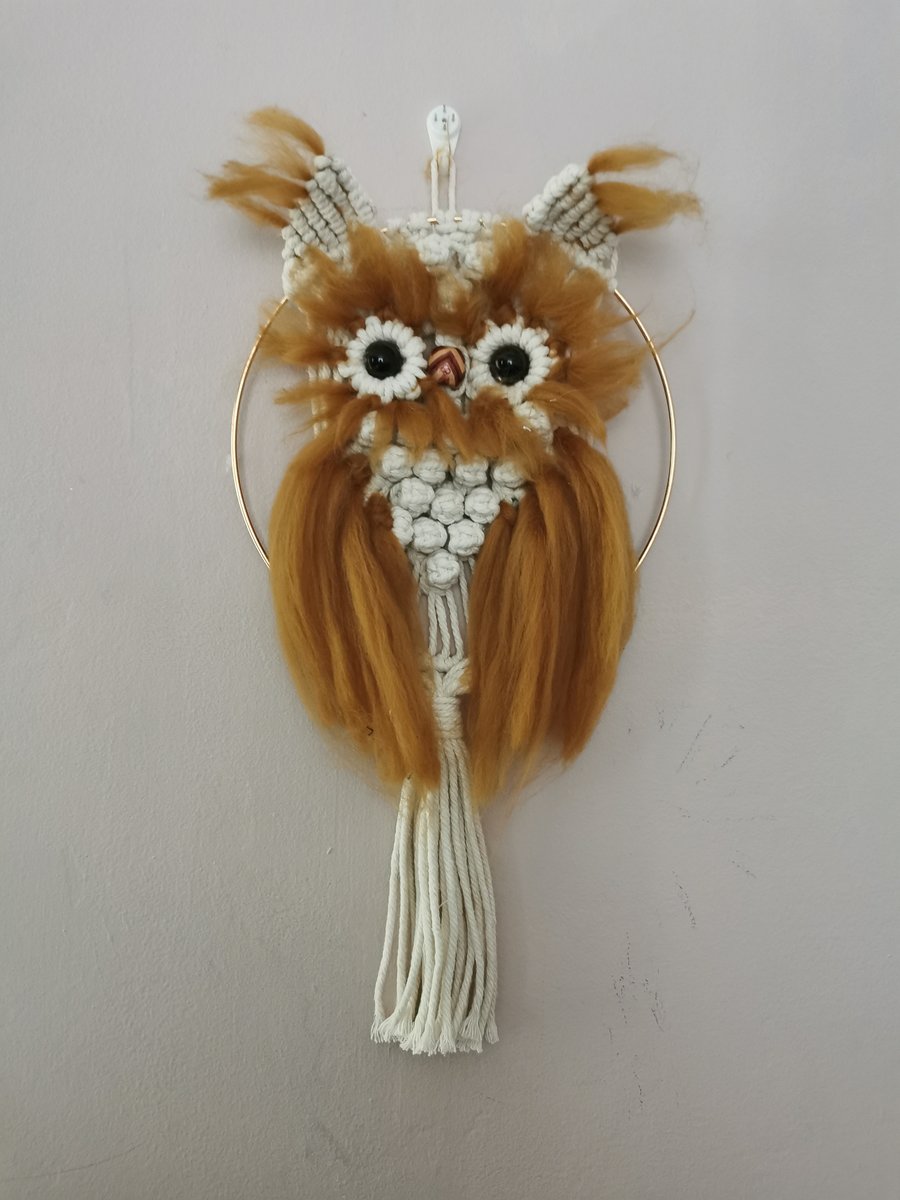 Macrame owl wall hanging 