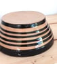Pottery black striped serving food bowl - Image 5