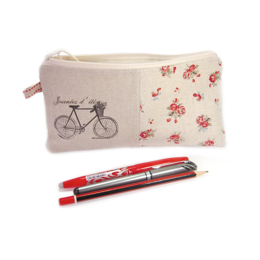 Bicycle Pencil Case, Personalised Pencil Case