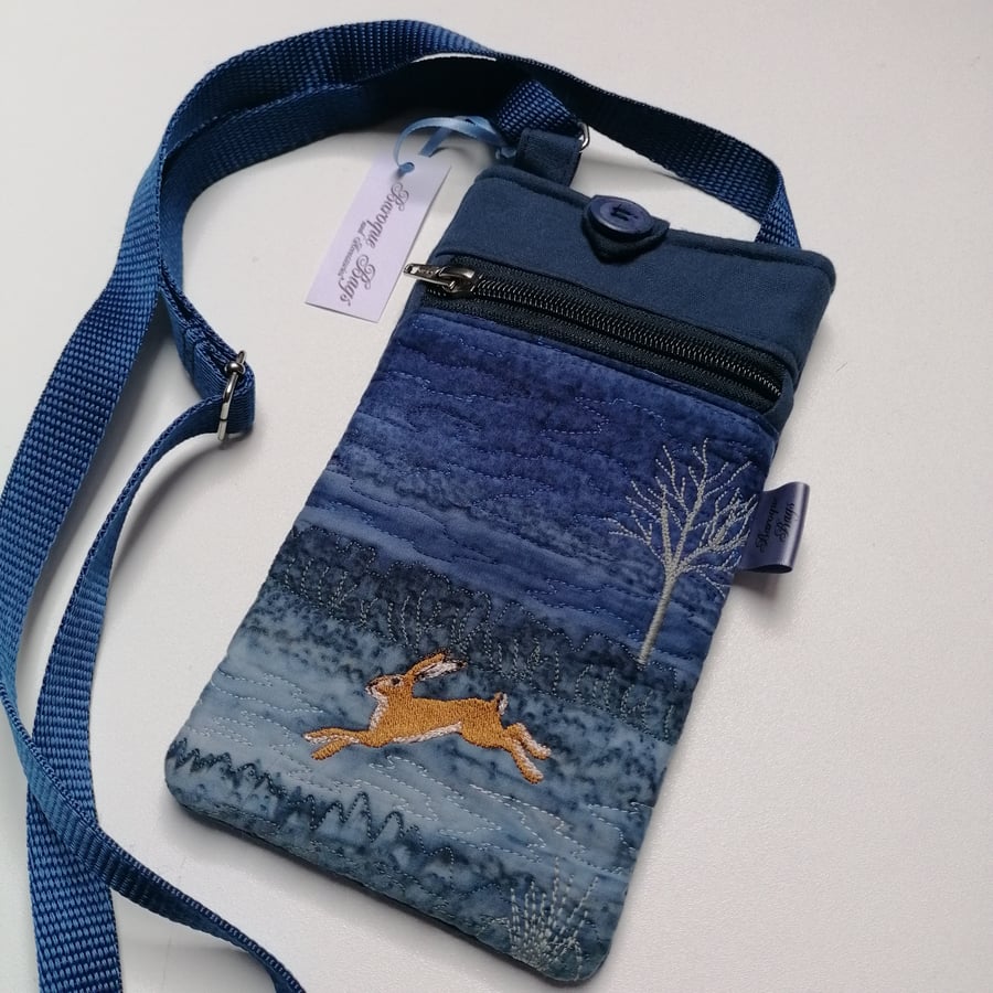 Leaping Hare Crossbody Phone case