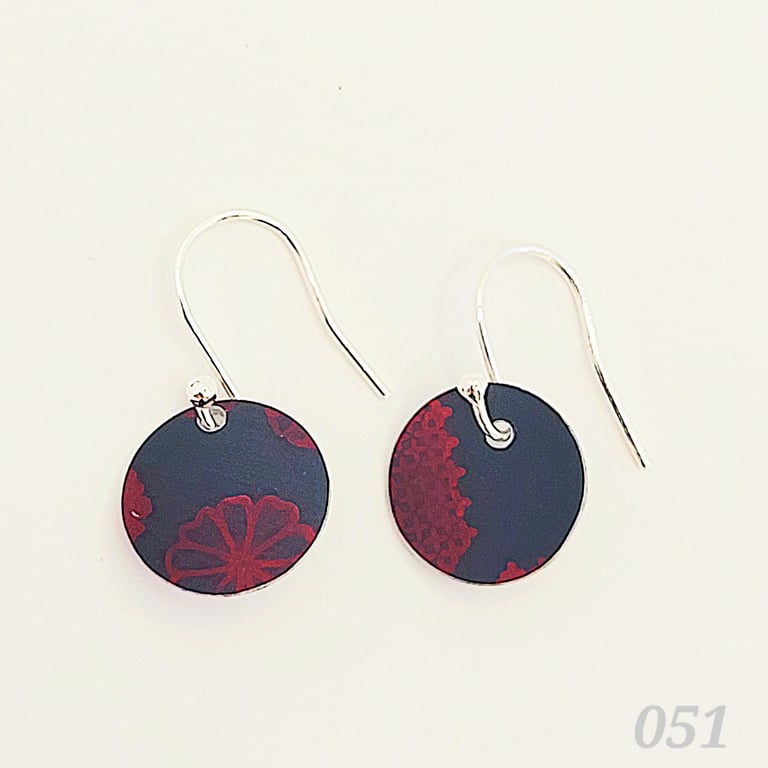 051 - Handmade Aluminium and Silver Reversible Earrings
