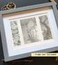 Pencil drawings 4- Deer, waterlilies, tree, original drawing, A5 artwork - Image 9
