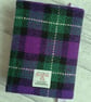 A6 'Harris Tweed®' Notebook Cover - Purple,Green Tartan & Liberty London Print - Image 3